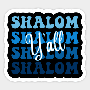 Shalom Blue and White Jewish humor Sticker